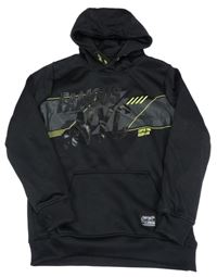 Černá sportovní mikina s nápisy a kapucí Chapter young