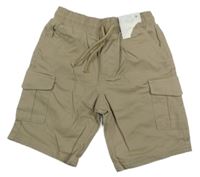 Nové - Béžové plátěné cargo kraťasy F&F