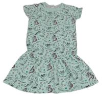 Mintové teplákové šaty s poníky - My little pony 