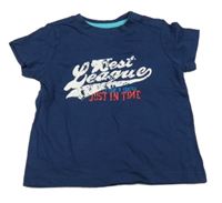 Tmavomodré tričko s nápisem Impidimpi