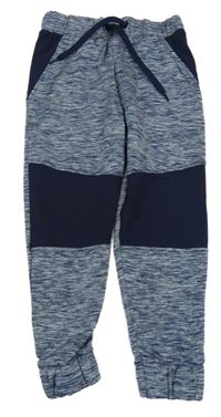 Bílo-tmavomodré melírované sportovní tepláky Topolino