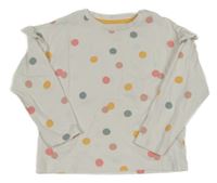 Bílo-barevné puntíkaté triko 