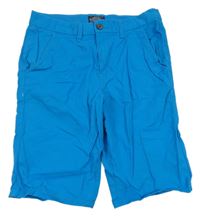 Modré plátěné chino kraťasy C&A