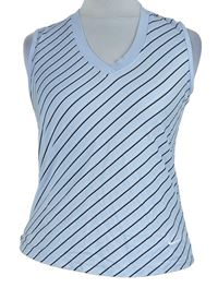Dámský světlemodrý proužkovaný crop top Nike 