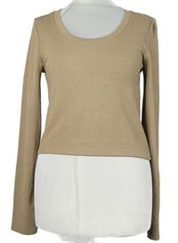 Dámské béžové vzorované crop triko Primark