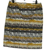 Dámská béžovo-tmavomodrá vzorovaná pouzdrová sukně M&S