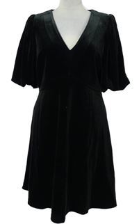 Dámské černé sametové šaty Savida 