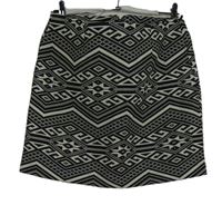 Dámská černo-bílá vzorovaná pletená sukně Papaya 