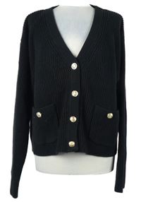 Dámský černý propínací svetr H&M