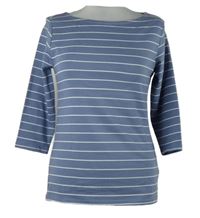 Dámské modrošedé pruhované triko Nutmeg 