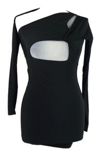 Nové - Dámské černé minišaty s průstřihy EGO