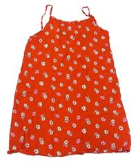 Červené květinové lehké šaty Primark