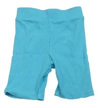 Azurové žebrované elastické kraťasy Primark
