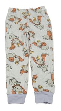Světlešedé pyžamové kalhoty s Dumbem Disney