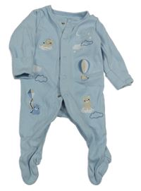 Světlemodrý overal s obrázky Little nutmeg
