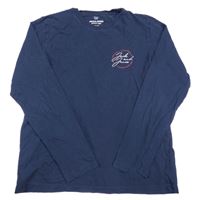 Tmavomodré triko s logem Jack & Jones