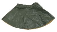 Khaki koženková sukně H&M