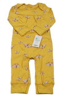 Nové - žlutý overal s motýlky Carter's