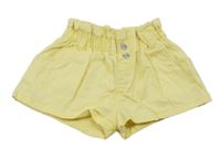 Žluté riflové paper bag kraťasy F&F