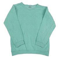 Mintová vzorovaná mikina Tu