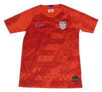 Červené melírované sportovní triko s logem Nike