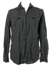 Pánská šedá riflová košile Van Vaan 