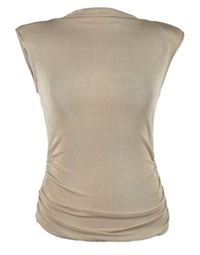 Dámský světlerůžový nařasený top Shein