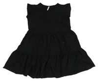 Černé šaty s volánky Hailys