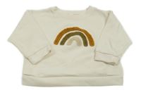 Krémová mikina s duhou