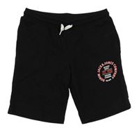 Černé teplákové kraťasy s nápisem Jack&Jones 