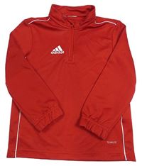 Červená funkční mikina Adidas