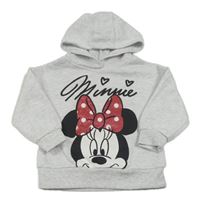 Světlešedá mikina s Minnie a kapucí Disney