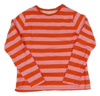 Červeno-růžové pruhované triko George