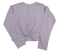 Lila crop mikina s uzlem H&M