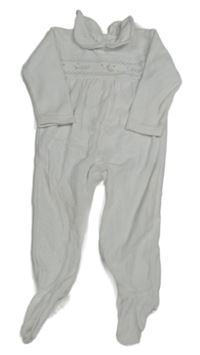 Bílý sametový overal s měsícem a límečkem George