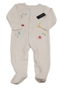 Nové - Světlemodrý sametový overal se zvířátky Dunnes