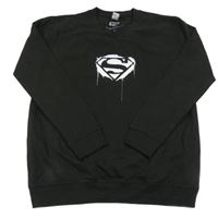 Černá mikina s potiskem - Superman