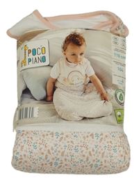 Nové - Bílý květovaný zateplený spací pytel Pocopiano