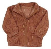 Starorůžová fleecová mikina se zvířaty Dunnes