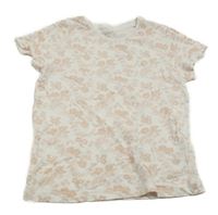 Bílo-růžové květované tričko Lupilu