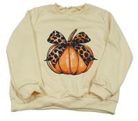 Světlebéžová mikina s dýní