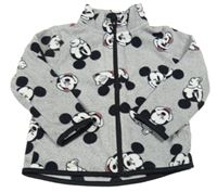 Šedá fleecová propínací mikina s Mickeym H&M