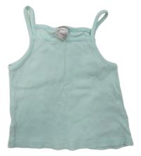 Pomněnkový žebrovaný crop top 