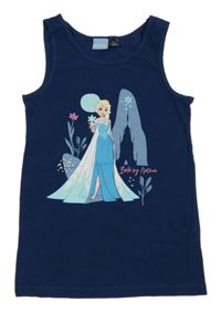 Tmavomodrá košilka s Elsou Disney