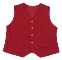 Červená vlněná společenská vesta Mothercare