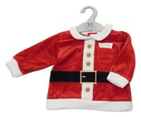 Nové - Červeno-bílý sametový kabátek - Santa M&S