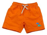 Oranžové plážové kraťasy zn. M&S