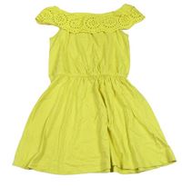 Žluté bavlněné šaty s límcem zn. Pep&Co