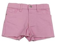 Světlerůžové riflové mid rise kraťasy Denim Co. 