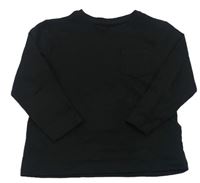 Černé triko s kapsou Primark